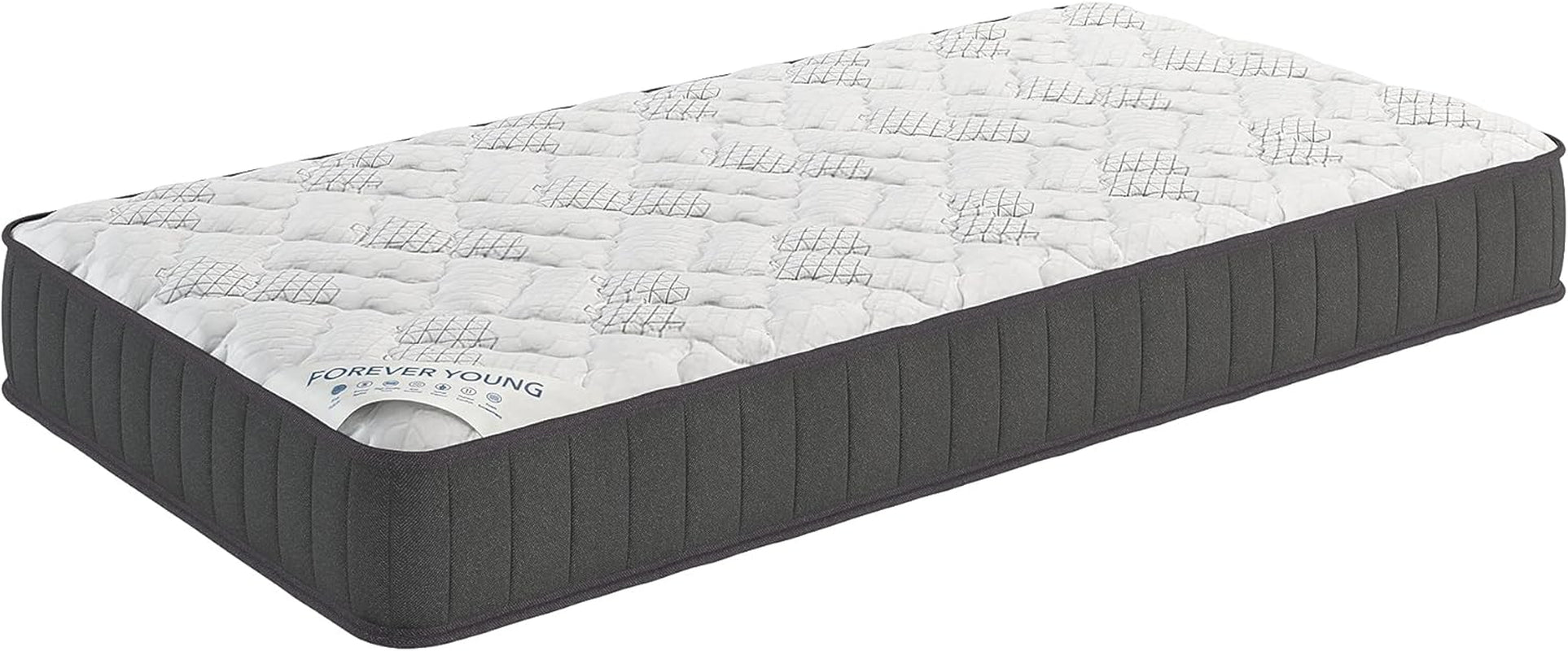 Twin Hybrid Mattress, Medium-Firm, Made in USA-2