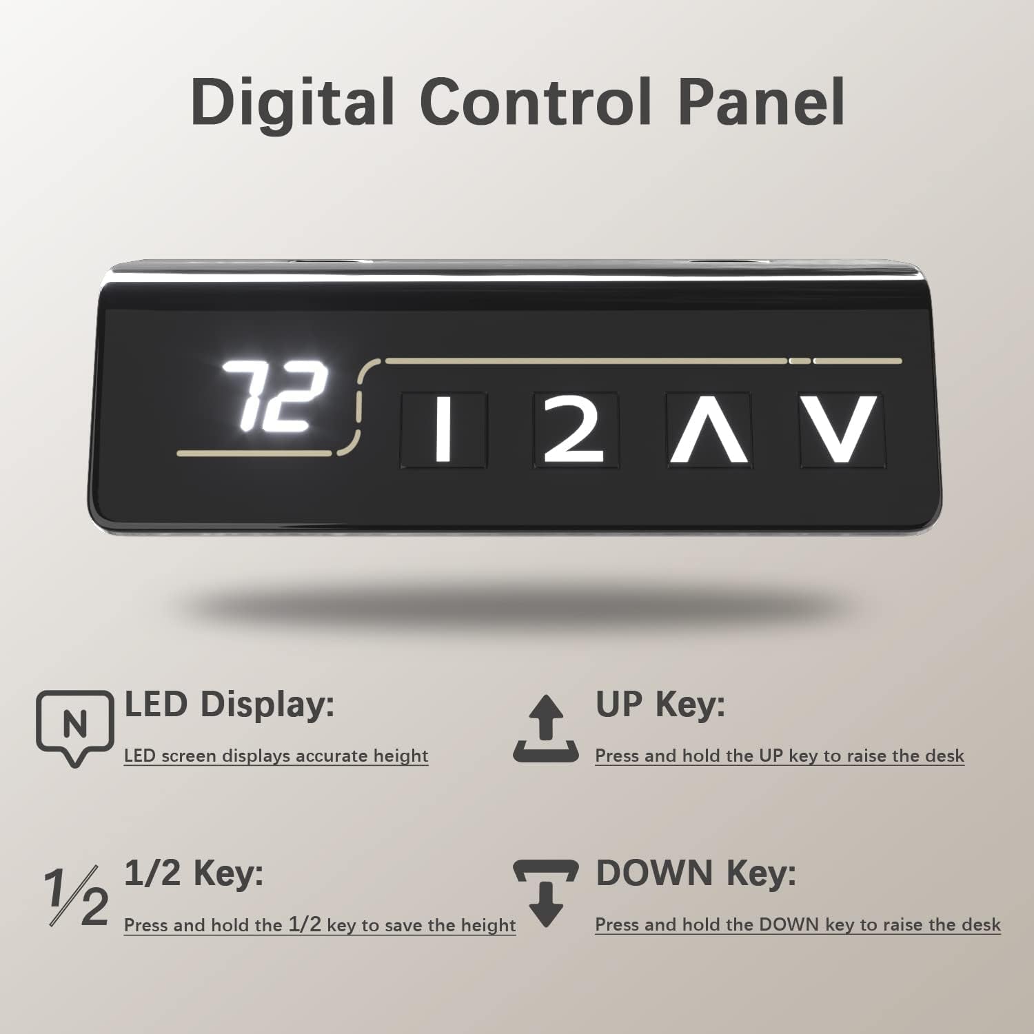 Electric Height Adjustable Standing Desk Large 55 X 24 Inches Sit Stand up Desk Home Office Computer Desk Memory Preset with T-Shaped Metal Bracket, Light Wood-3