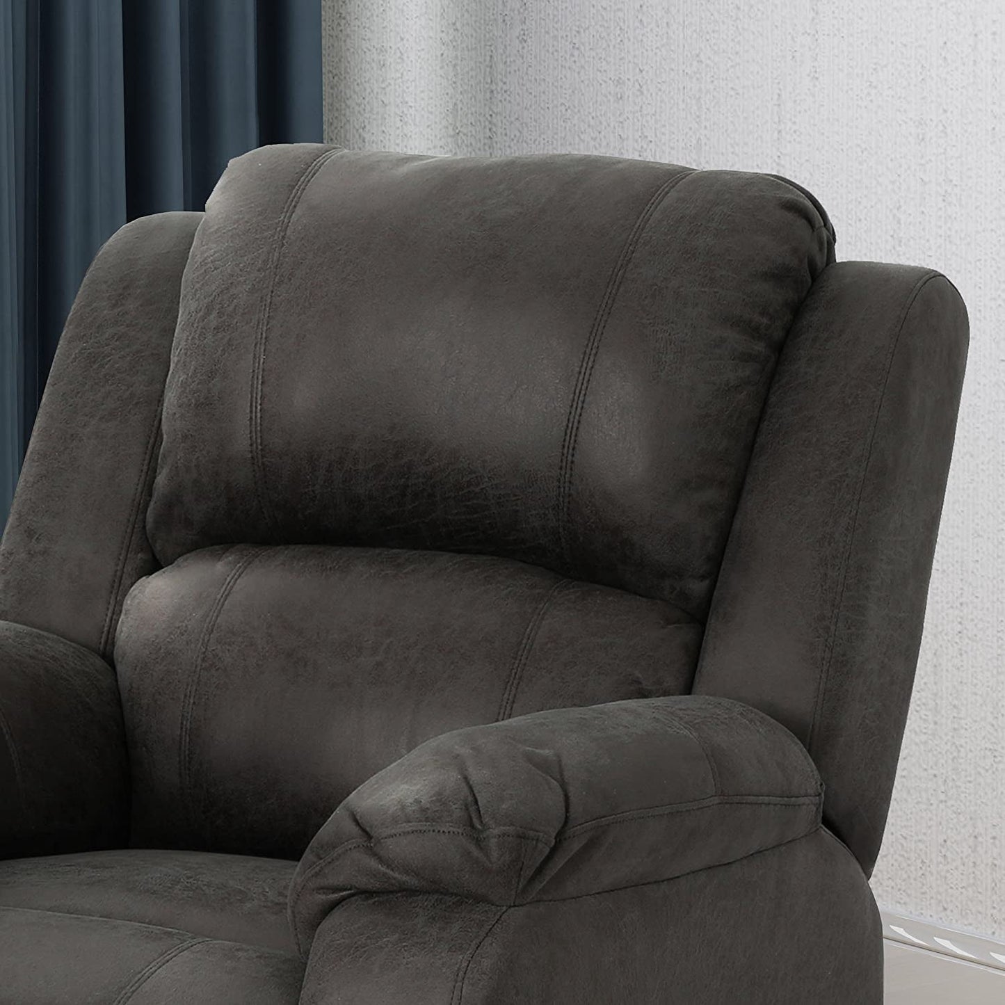 Michelle Gliding Recliner in Slate and Black-3