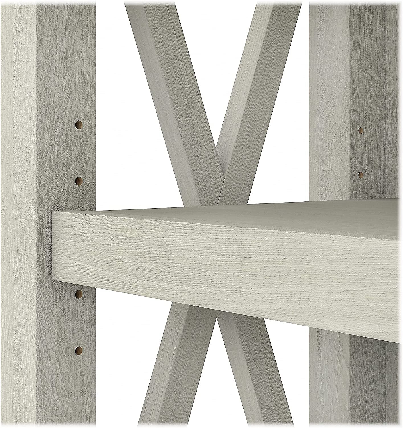 Linen White Oak Bookcase Set by Bush Furniture-4