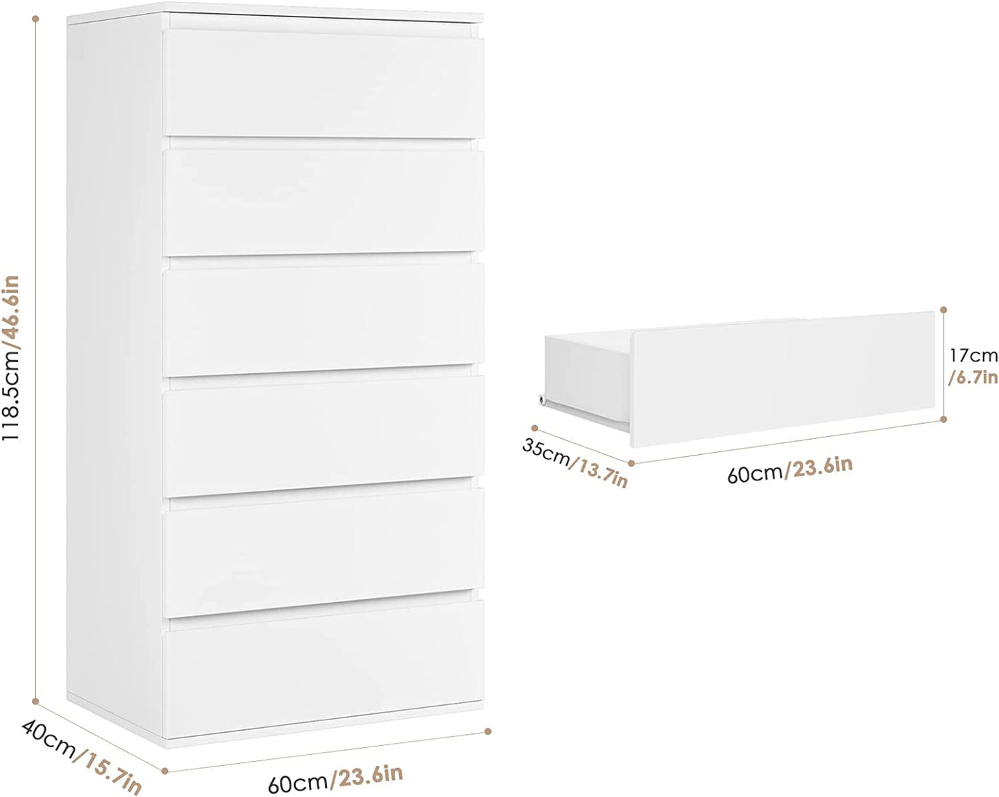 Wooden 6-Layer Chest with Sliding Rail-2