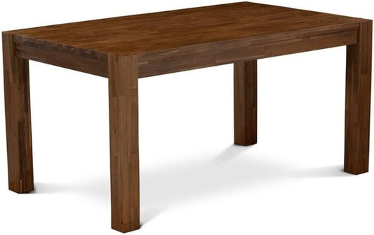 CN6-0N-T Celina Modern Kitchen Table - Rectangle Rustic Wood Dining Table , 36X60 Inch, Walnut-0