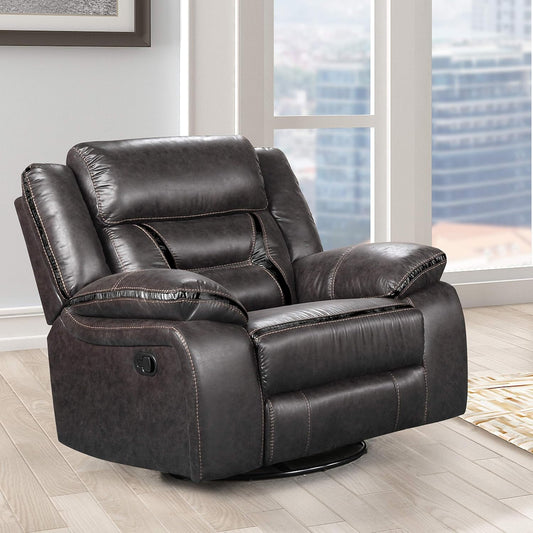 Elkton Manual Motion Recliner, Dark Chesnut-0
