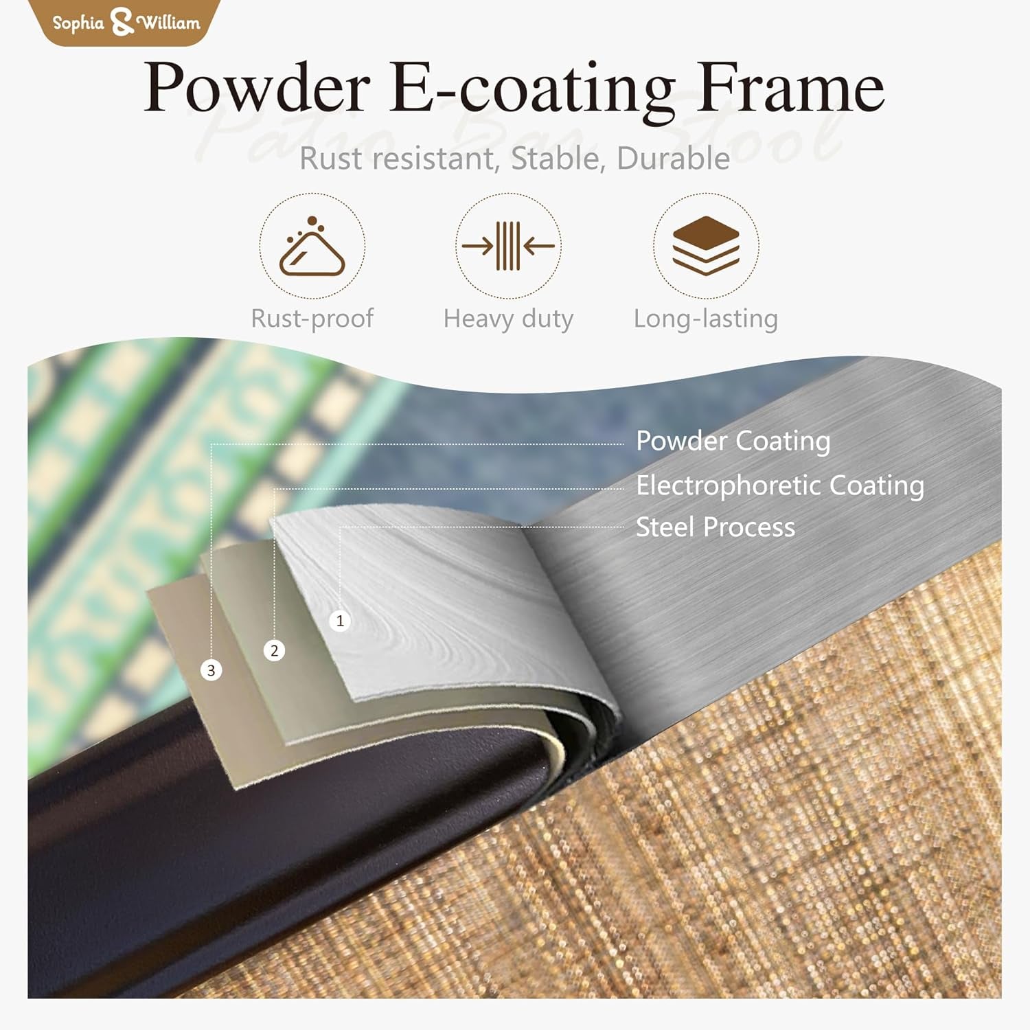 Swivel Chair Counter Height Outdoor Bar Set-3