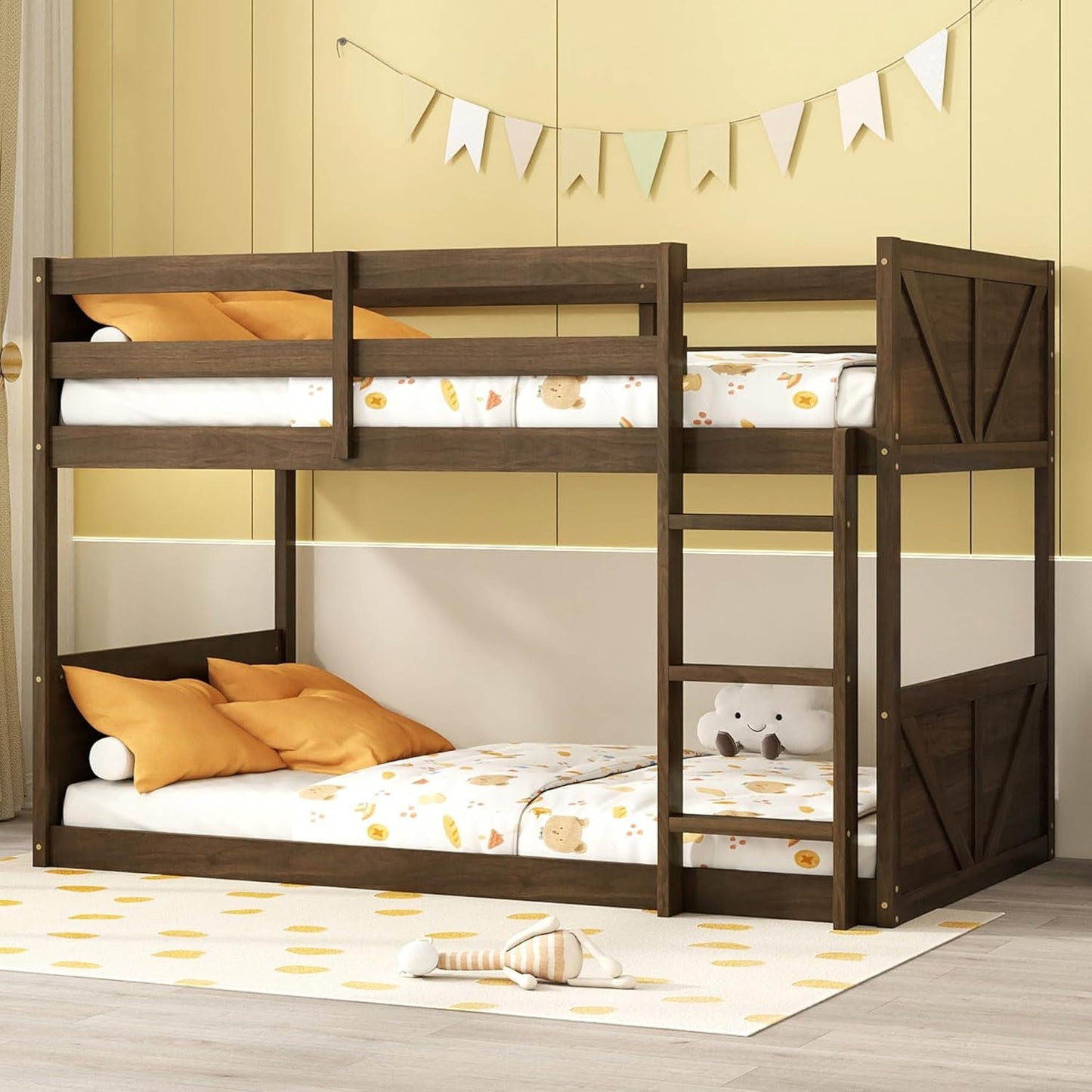 Queen Size Murphy Bed with Storage Shelf White-7