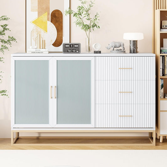 Queen Wood Murphy Bed with Frosted Glass Doors-0