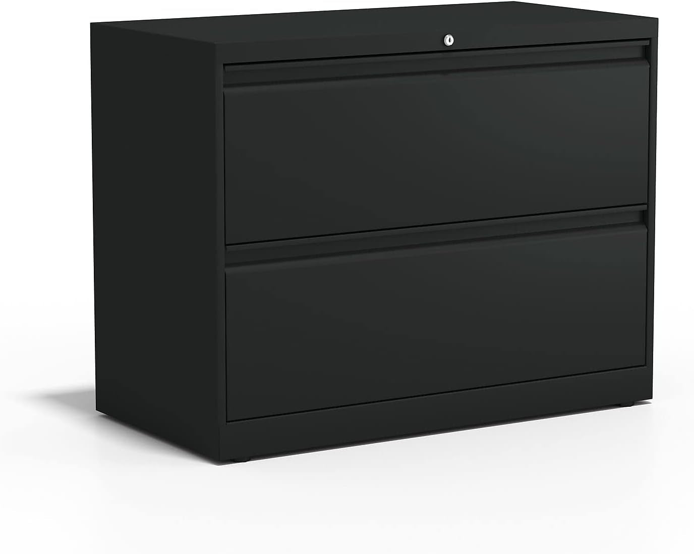 870395 Branded Commercial 36-Inch Wide 2-Drawer Lateral File Cabinet Black-0