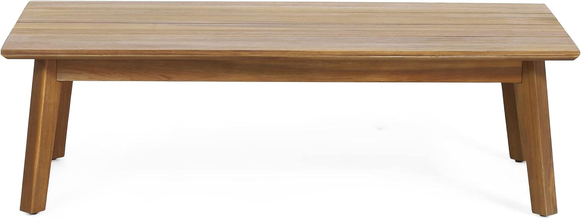 Burchett Outdoor 4Pc Chat Set - Acacia Wood and Wicker - Teak/Mixed Brown/Beige-4