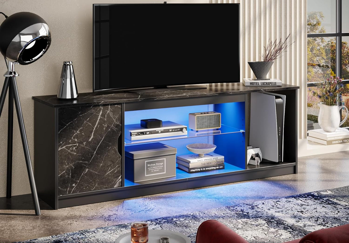LED Gaming TV Stand for PS5/Xbox, 65 Inch-2
