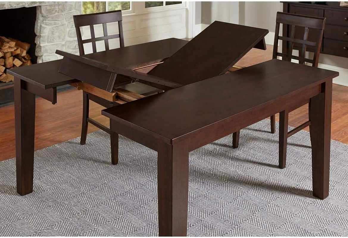 Extendable Espresso Dining Table, Seats 4-8-1