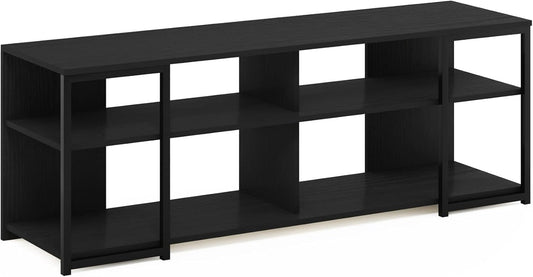 Furniture Entertainment Center Stand with Metal Frame Support for Tvs up to 65 Inch, 65-Inch, Americano/Black-0
