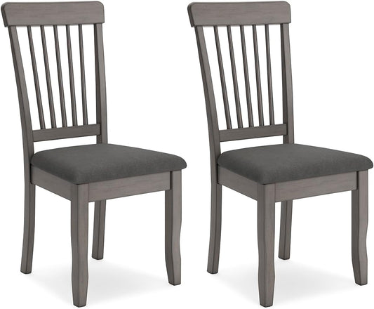 Shullden Casual Dining Room Side Chair with Spindle Back, 2 Count, Gray-0