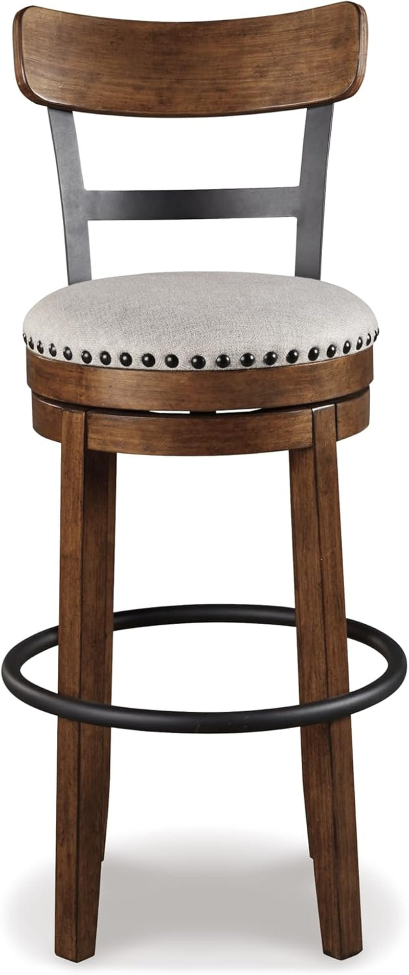 Valebeck 30" Farmhouse Pub Height Barstool, Brown-3