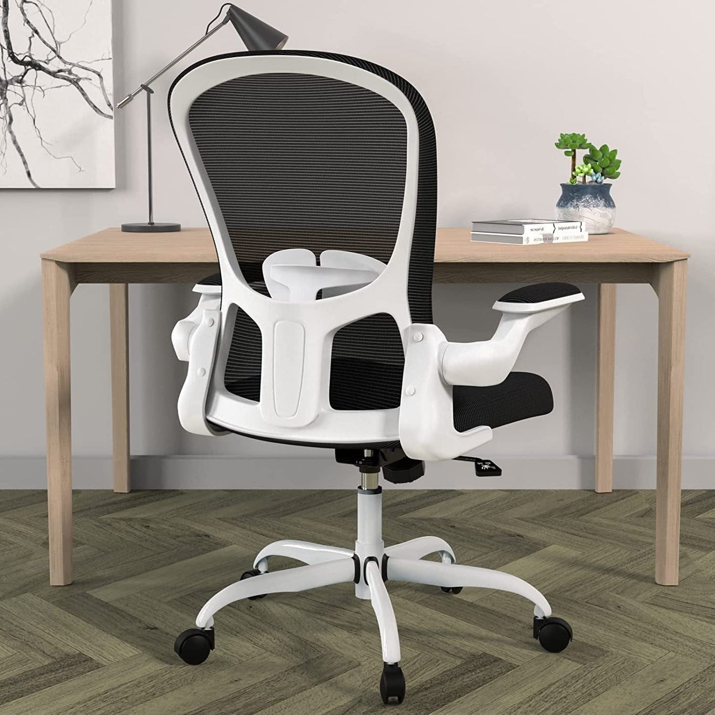 Breathable Mesh Swivel Chair with Lumbar Support-0