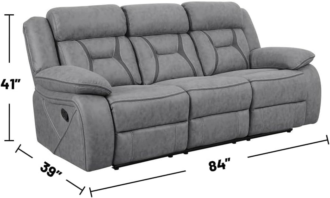 Coaster Higgins 3-Piece Motion Sofa Set, Grey-1