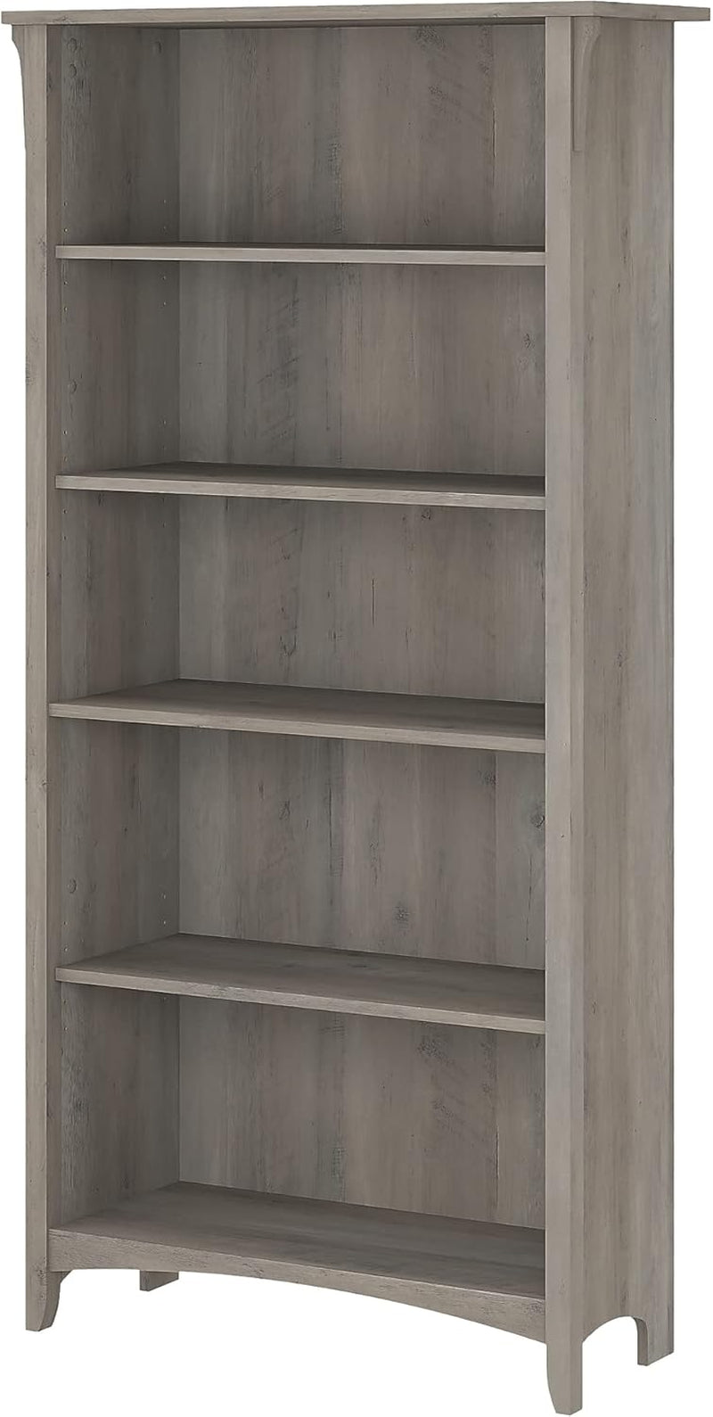 Salinas 5-Shelf 63-Inch H Bookcase, Driftwood Gray-0