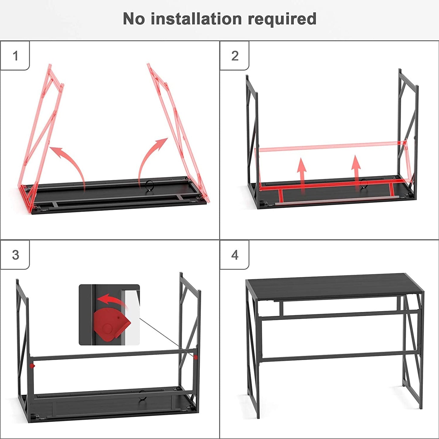 No Assembly Folding Desk for Small Spaces-3