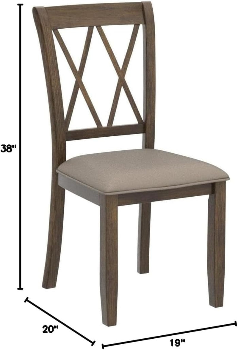 Windvale Fabric Upholstered Dining Chair, Set of 2, Brown-0