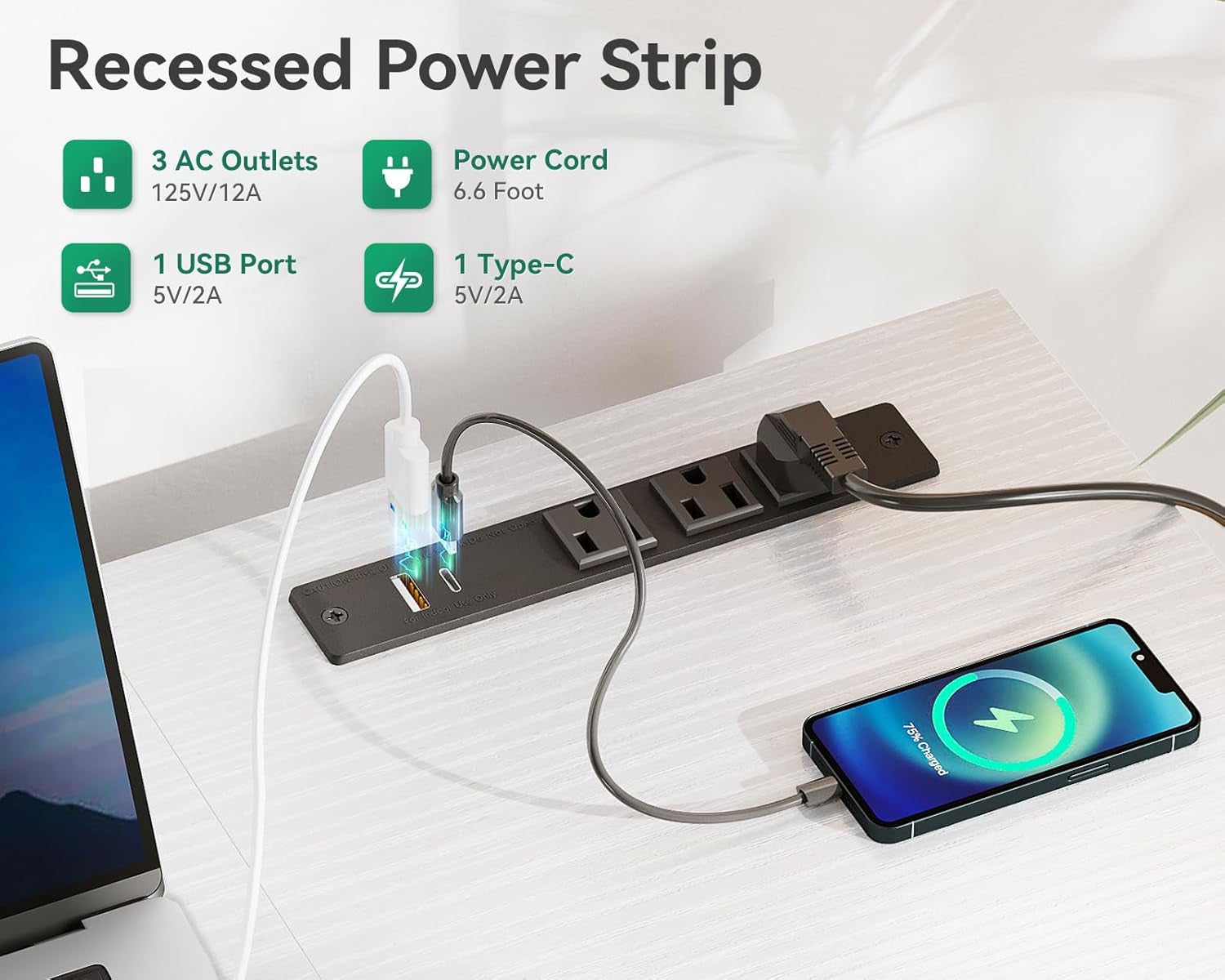 51 Inch Computer Desk with Fabric Drawers & USB Power Outlets- Reversible Home Office Desk with Storage Shelves, Work from Home, Modern Work/Writing/Study Table for Bedroom, White-4