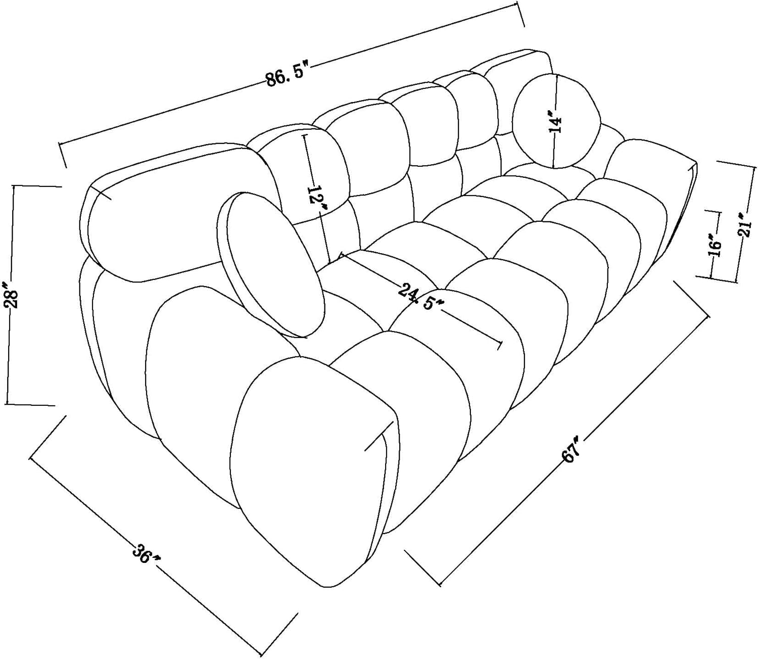3 Seater Teddy Fleece Boucle Upholstered Loveseat Sofa Clouch Couch, Minimalist Style Marshmallow Deep-Seat Cloud Modular Couch with Thicked Cushions and Decor Pillows for Living Room, Bedroom-1