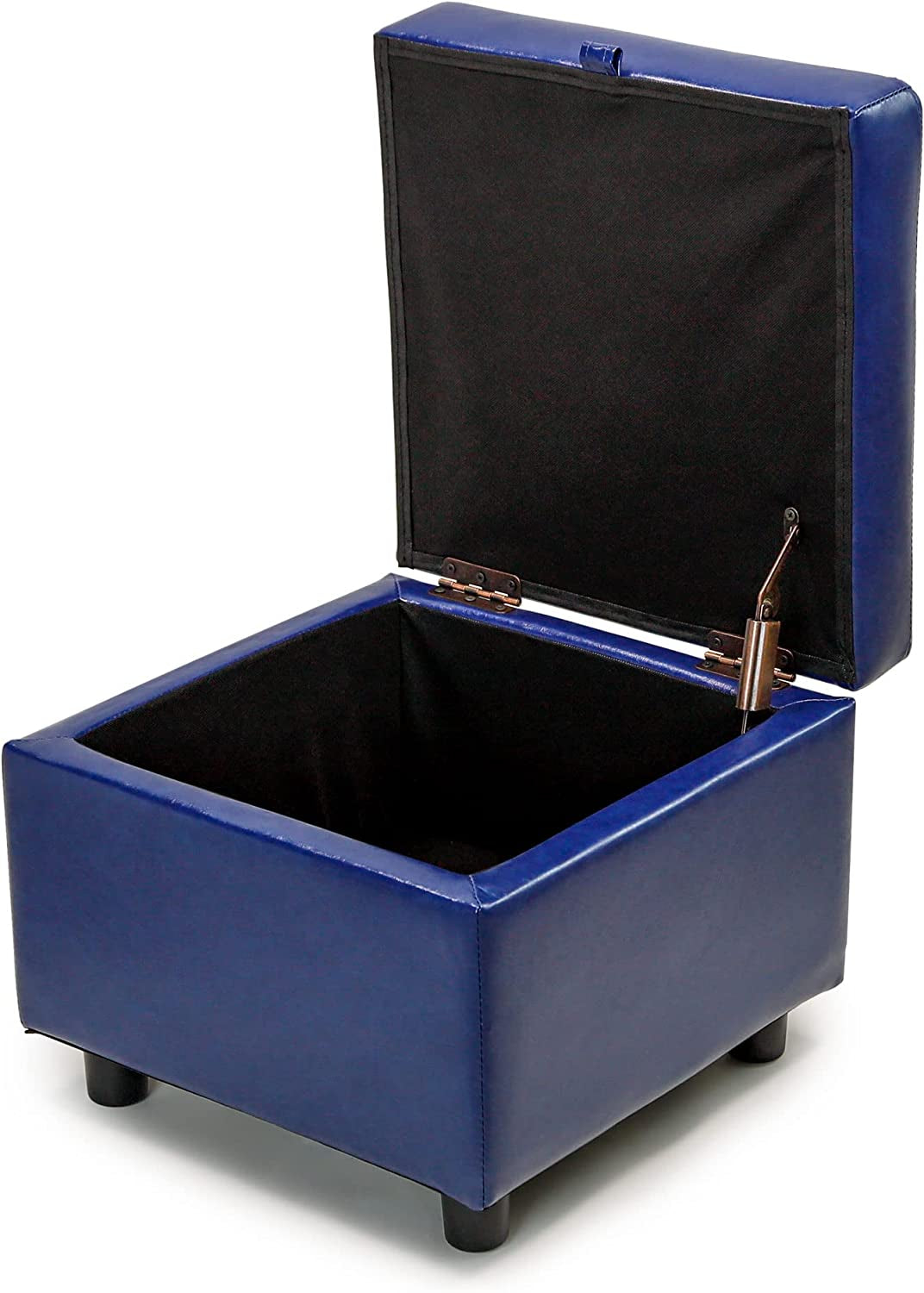 Luxury Leather Storage Ottoman Foot Rest Cube-3