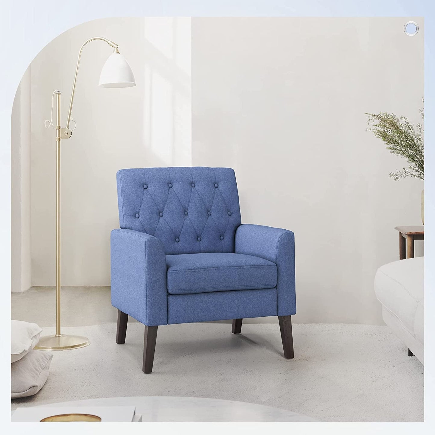 Modern Blue Armchair for Small Spaces-0