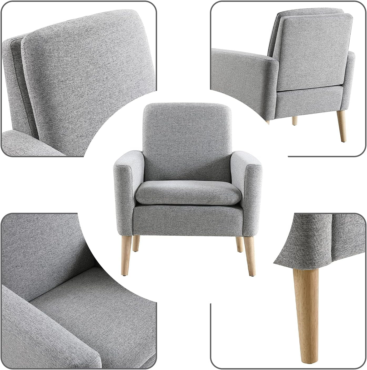 Mid-Century Modern Armchair Set for Home Décor-3