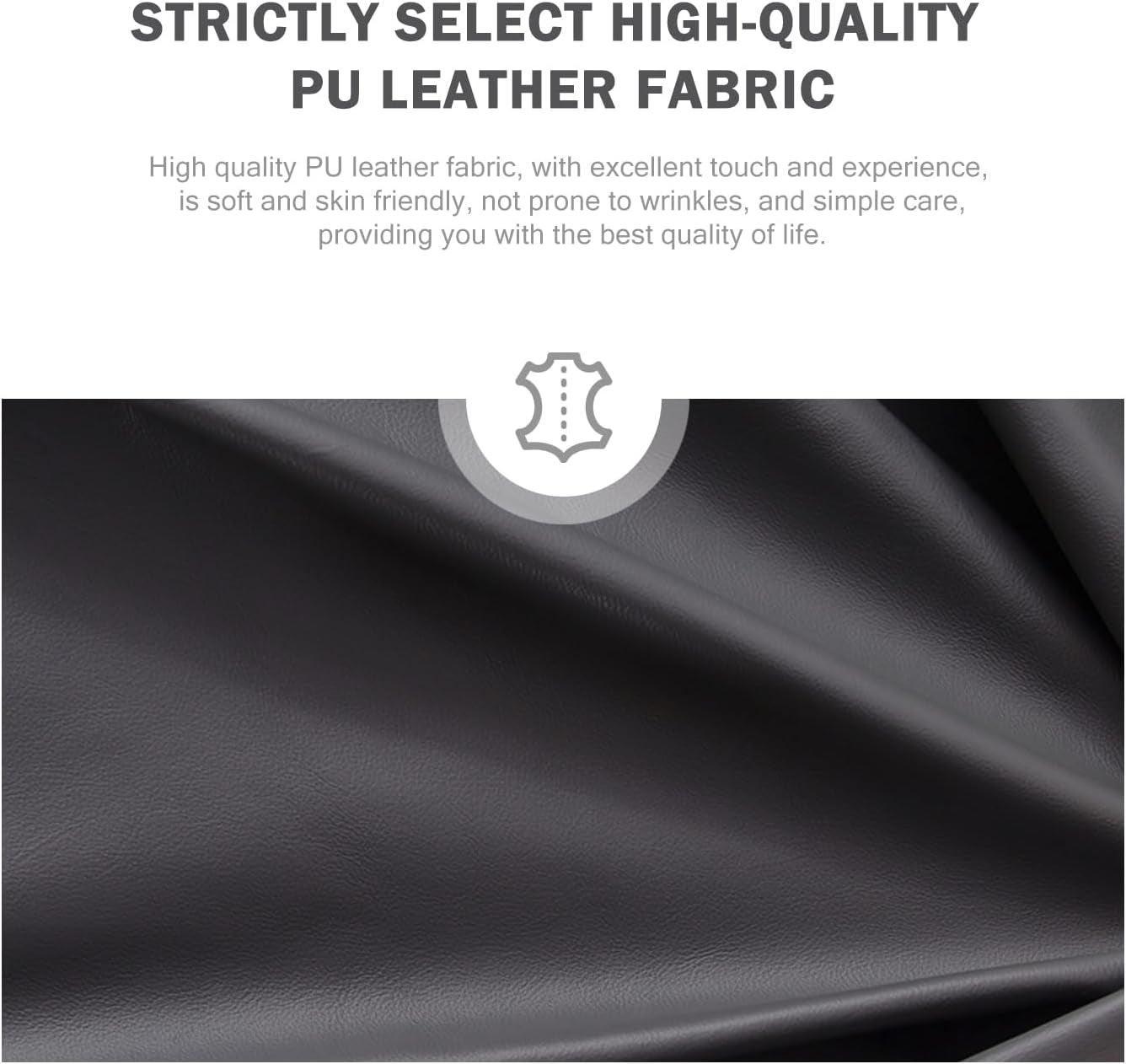 Leather Dining Chairs Set of 4, Upholstered Dining Chair with Nailhead Trim and Solid Wood Legs, Luxury Wingback Dining Side Chair for Living Room, Bedroom, Kitchen (Black)-3