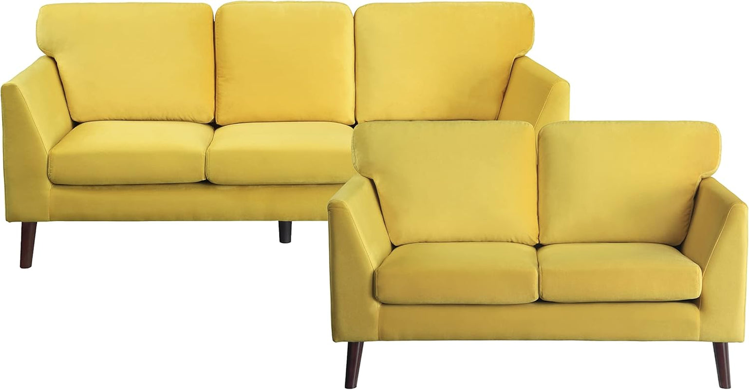 Escandon 2-Piece Living Room Set, Yellow-2