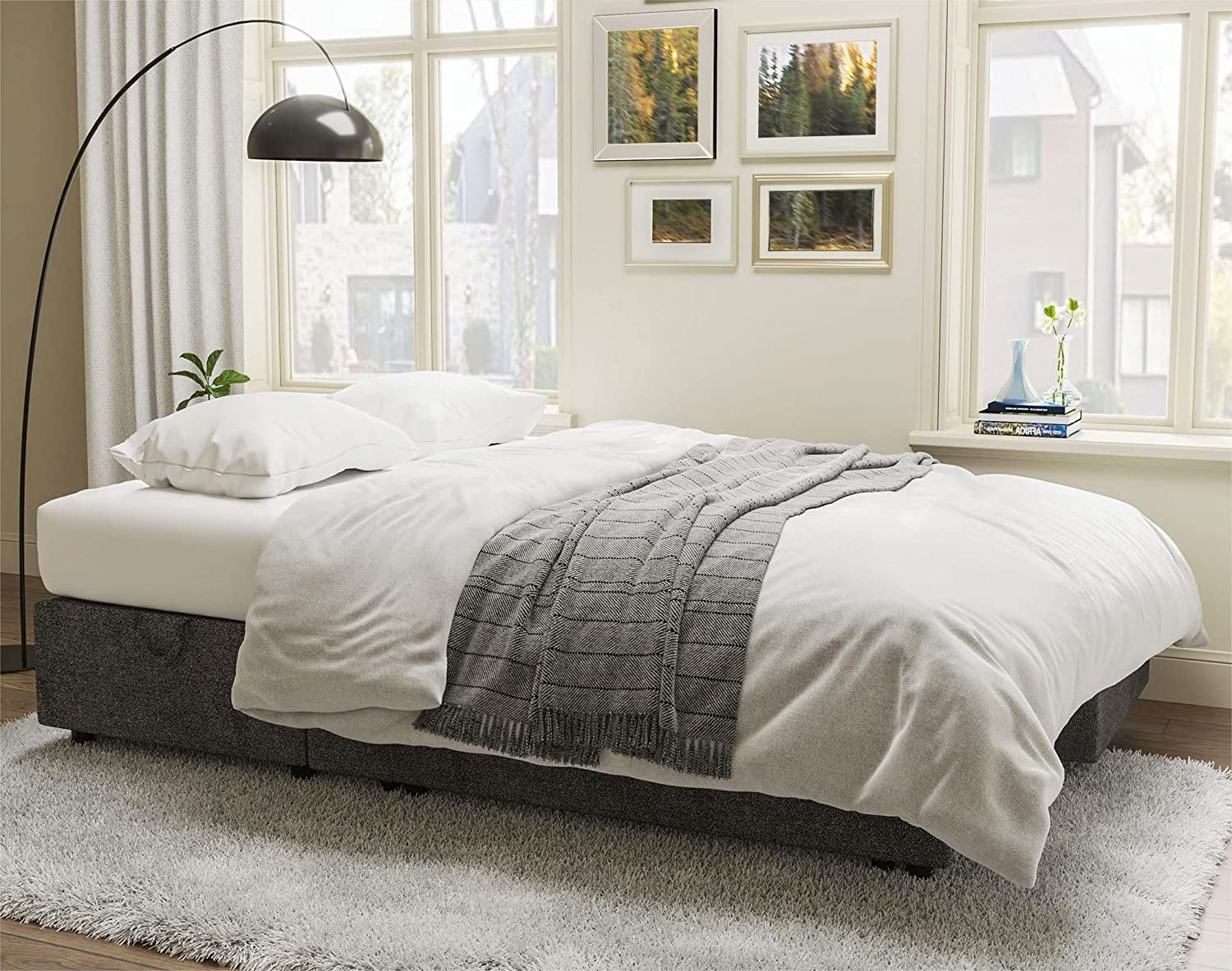 Gray Sectional Sleeper Sofa with Storage Chaise-3