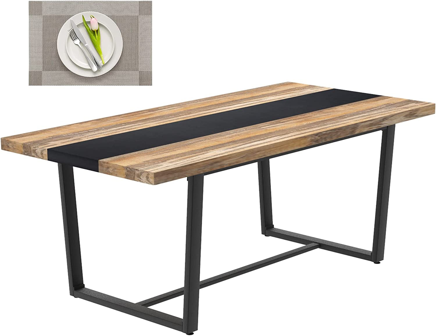 Large 6-8 Seat Farmhouse Modern Kitchen Dining Table-1