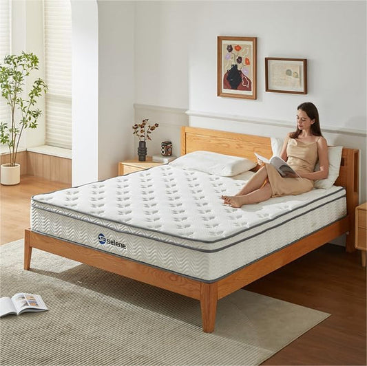 Queen Hybrid Mattress Medium-Firm, 10", CertiPUR-US Certified-0