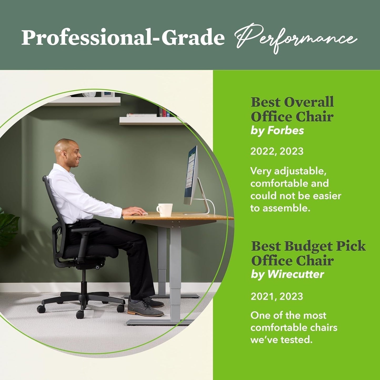 Ignition 2.0 Ergonomic Office Chair- Tilt Recline and Swivel Wheels, Home Desk Chairs, Executive, Comfortable for Long Hours & Task Work-4