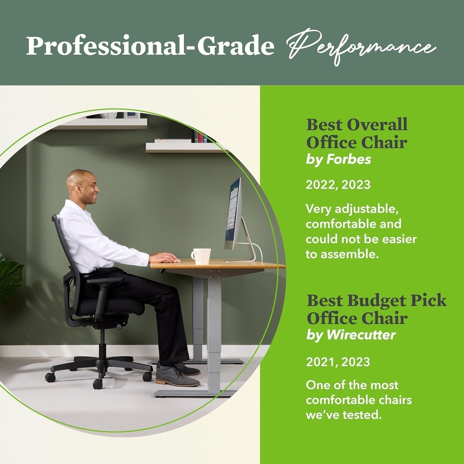 Ignition 2.0 Ergonomic Office Chair- Tilt Recline and Swivel Wheels, Home Desk Chairs, Executive, Comfortable for Long Hours & Task Work-4