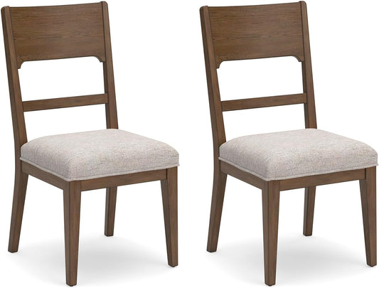 Cabalynn Traditional Dining Chair Set, 2 Count, Brown & Tan-1