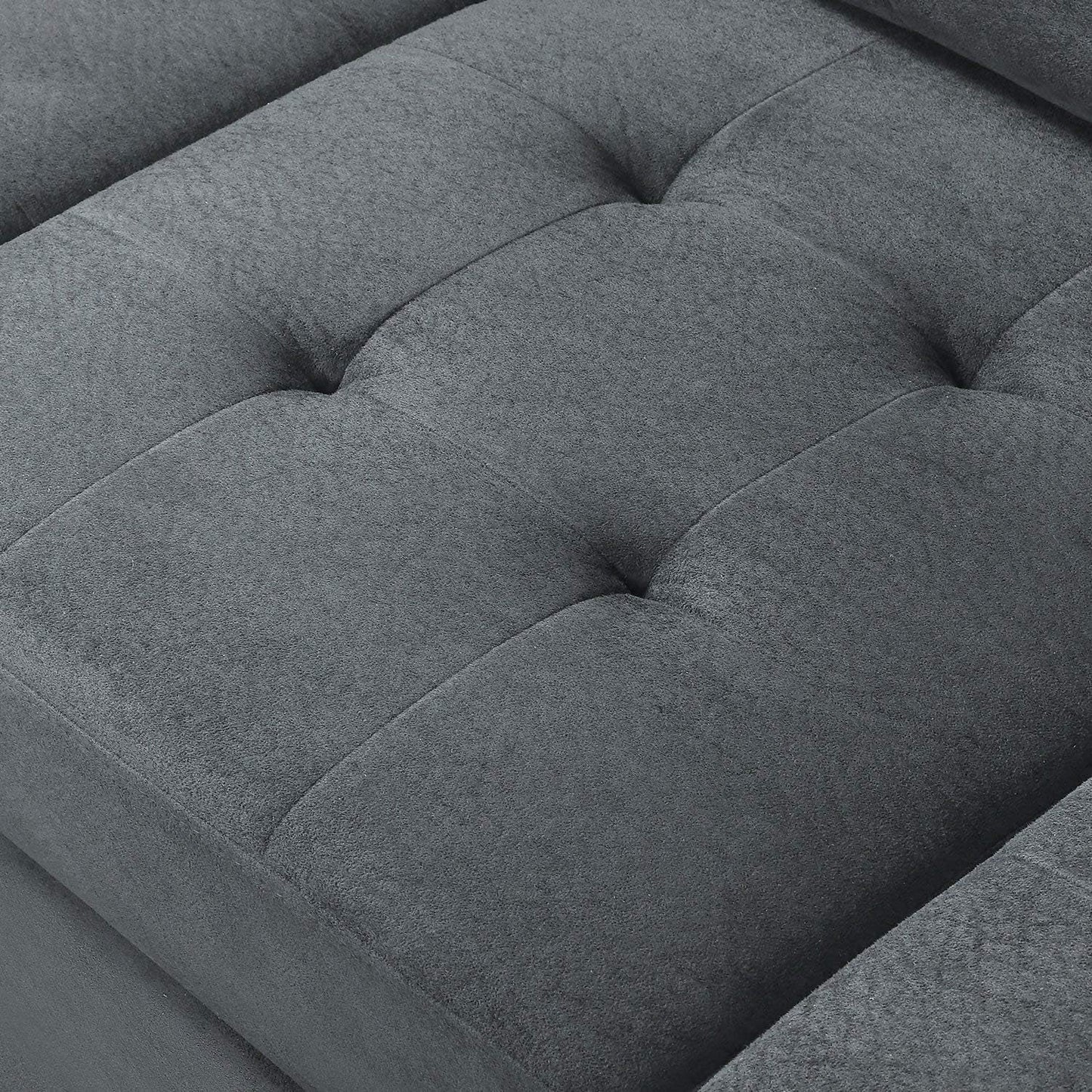 Modern L-Shaped Sectional Sofa Couch with Storage Ottoman-4