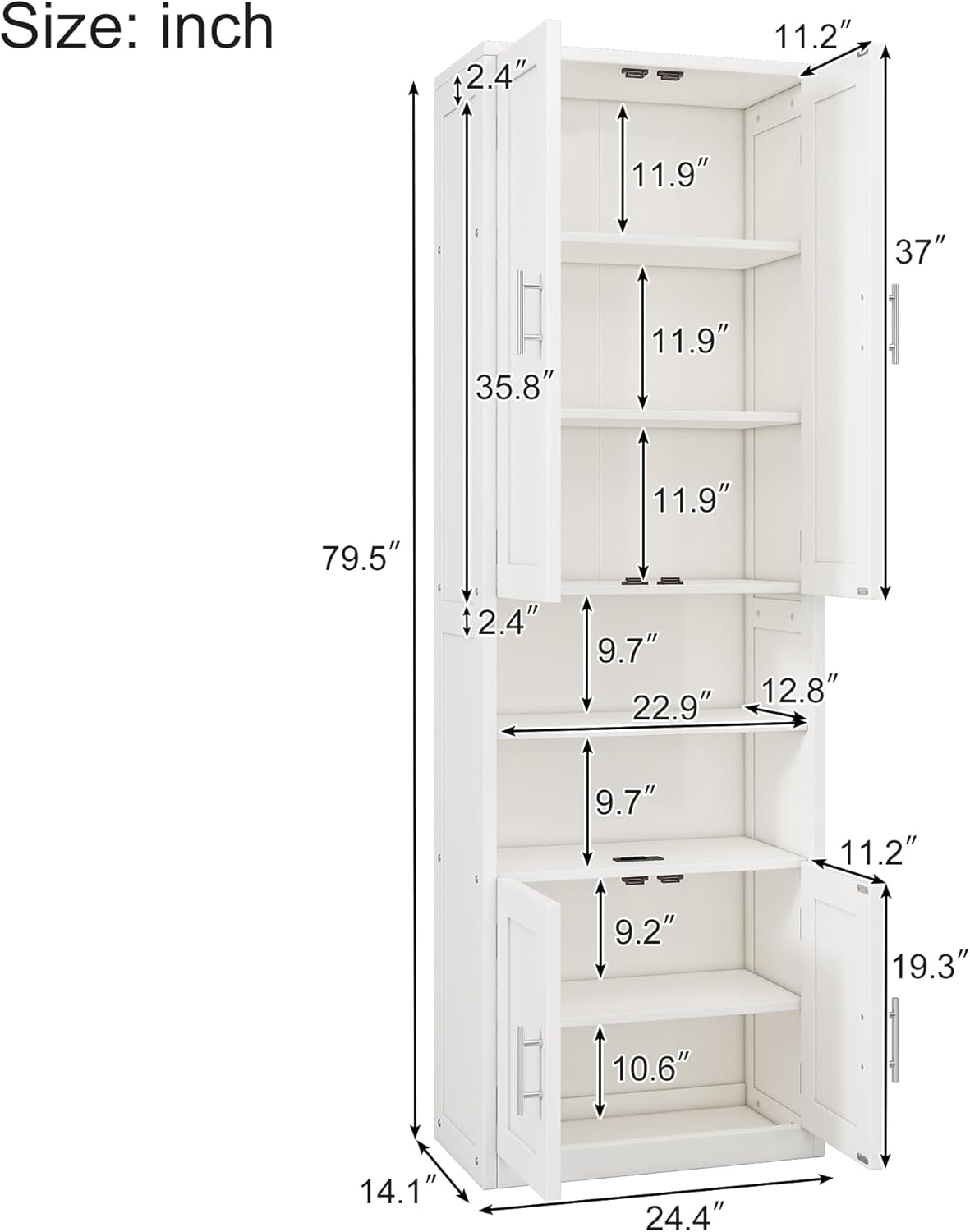 Murphy Bed Full Size with Storage and Desk Combo-2