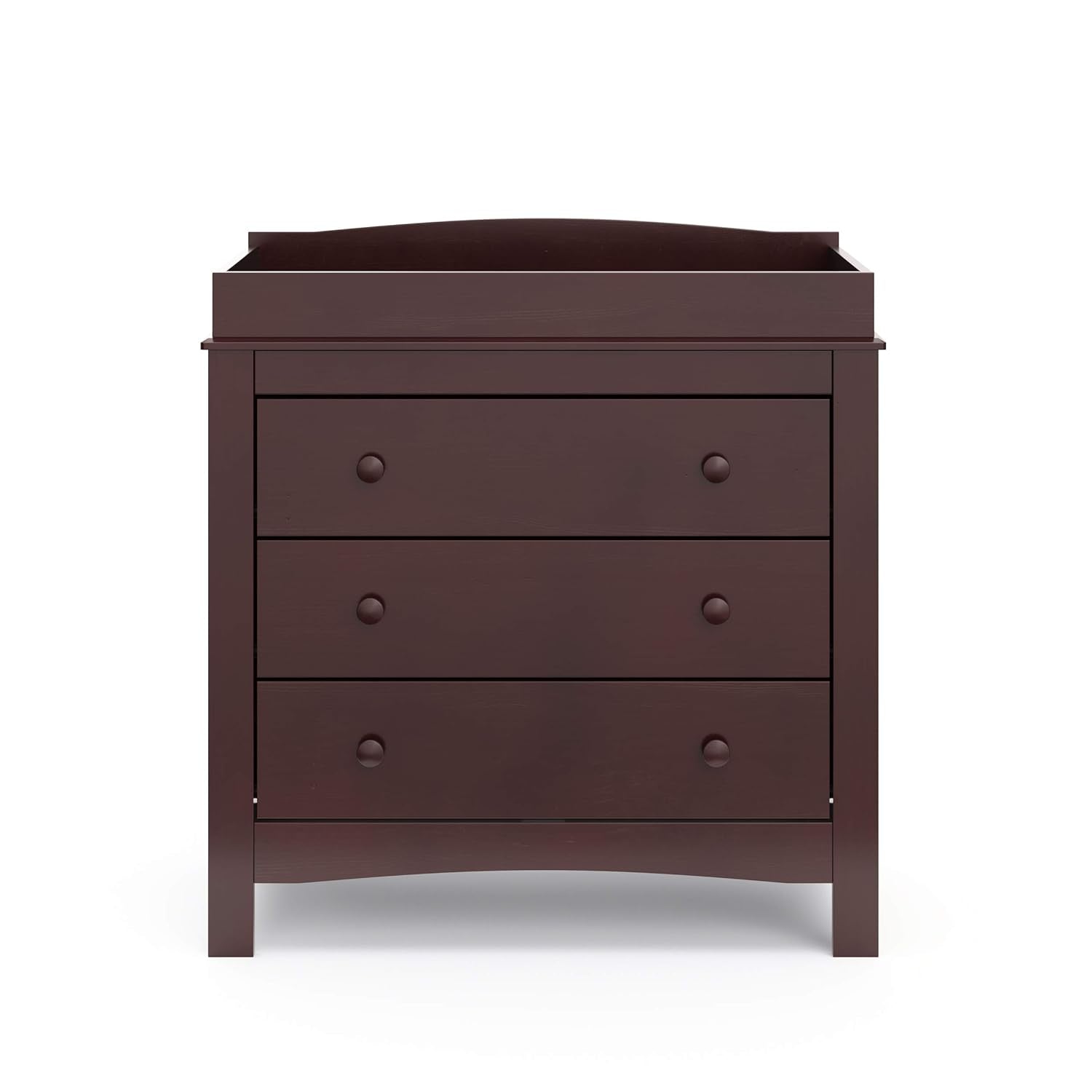 Noah 3 Drawer Chest with Changing Topper (Espresso) – GREENGUARD Gold Certified, Baby Dresser with Changing Table Top, Dresser for Nursery, 3 Drawer Kids Dresser-4