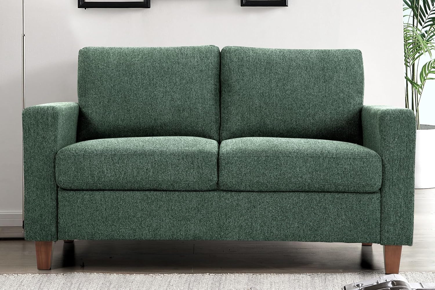 Green Mid-Century Modern Small Space Couch and Loveseat-2