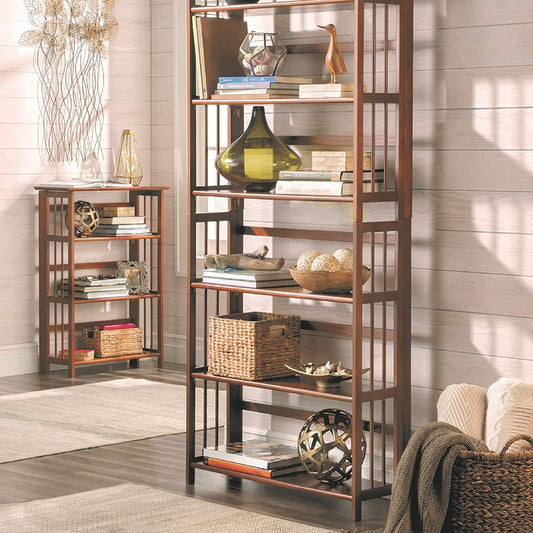 Stackable Chestnut Bookcase - 3 Shelves, 27.5″ Wide-0