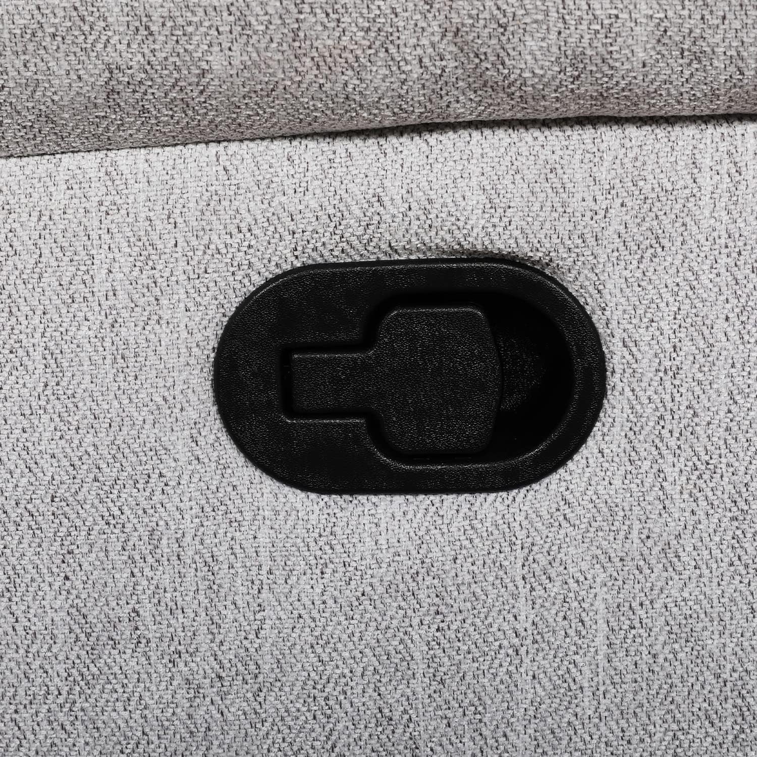 Recliner Sofa Set for Living Room Furniture Set, Reclining Sofa and Loveseat Set for Reclinier Sofa with Drop down Table/Double Recliner Loveseat with Storage Console/Grey Linen-4