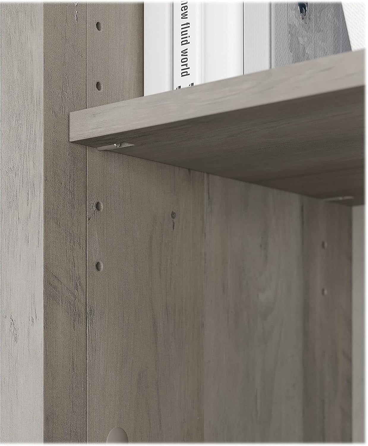 Salinas 5-Shelf 63-Inch H Bookcase, Driftwood Gray-4