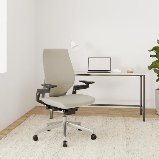 Gesture Office Chair - Ergonomic Work Chair with Wheels for Carpet - Comfortable Office Chair - Intuitive-To-Adjust Chairs for Desk - 360-Degree Arms - Coconut Yellow Fabric-1