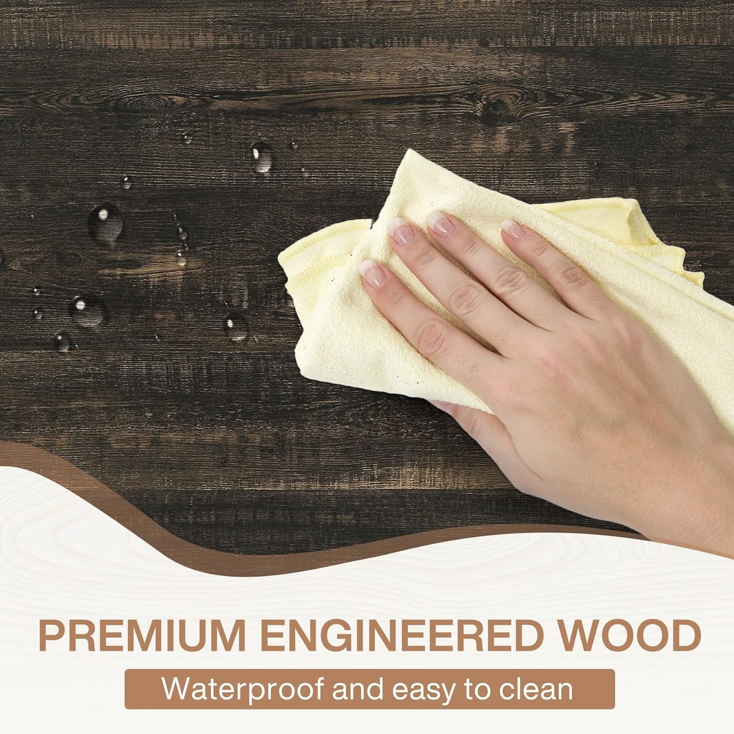 Farmhouse Dining Table for 6 People, 70.8-Inch Rectangular Wood Dining Table, Rustic Kitchen Table with Heavy Duty Metal Legs for Dining Room (Black, 70.8 Inch)-3