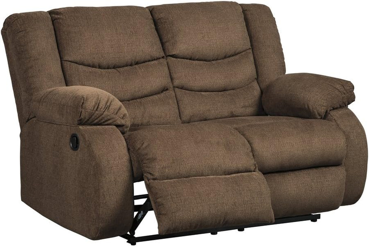 Dark Brown Manual Reclining Loveseat-1
