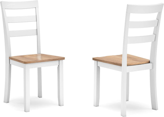 Gesthaven Solid Wood Frame Dining Chair, Set of 2, White/Natural-0