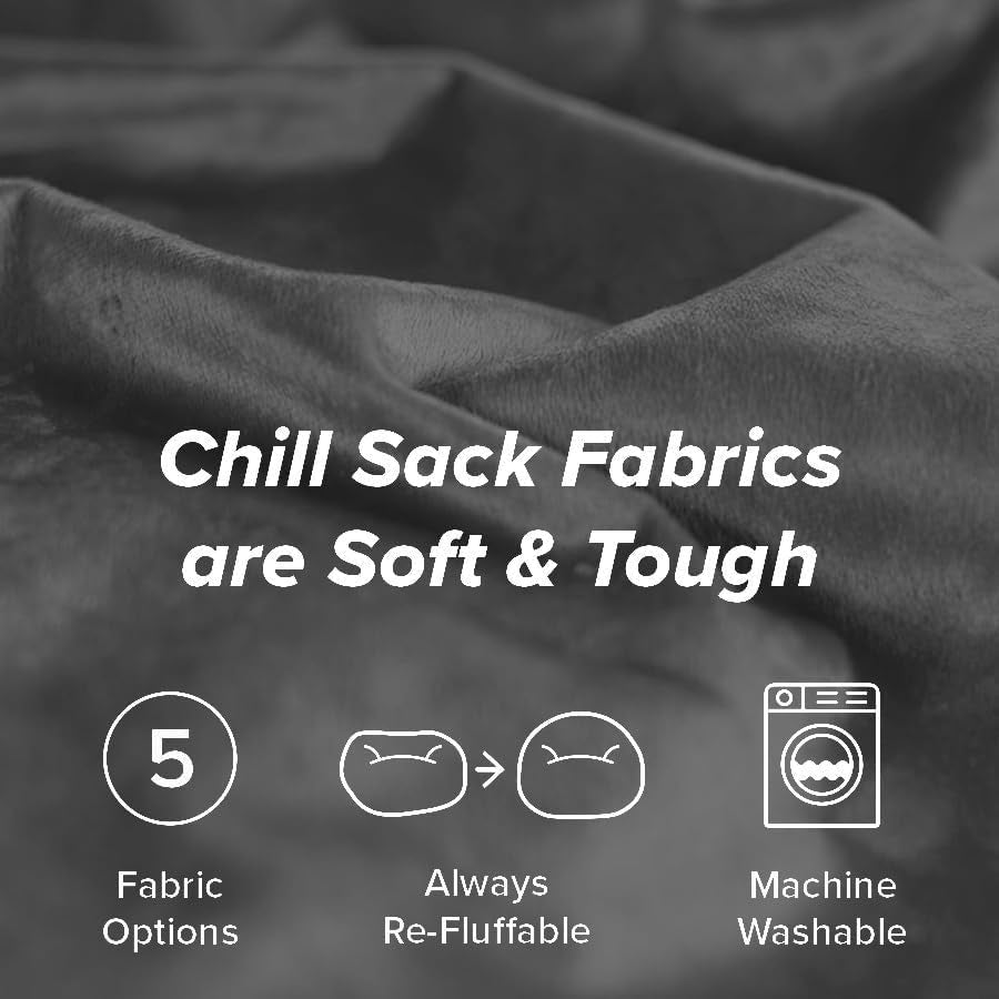 Charcoal 5ft Giant Memory Foam Bean Bag Chair-3