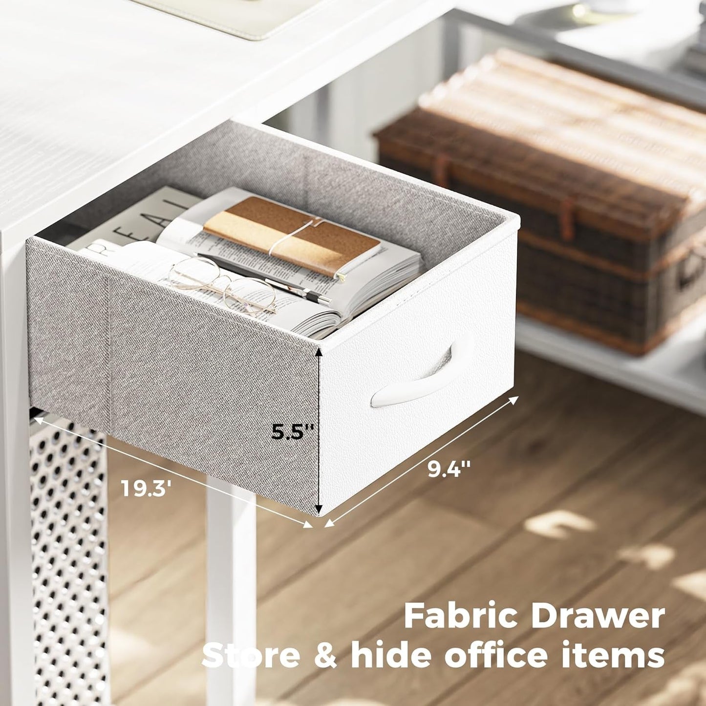 47" White L Desk LED Power Drawer-2