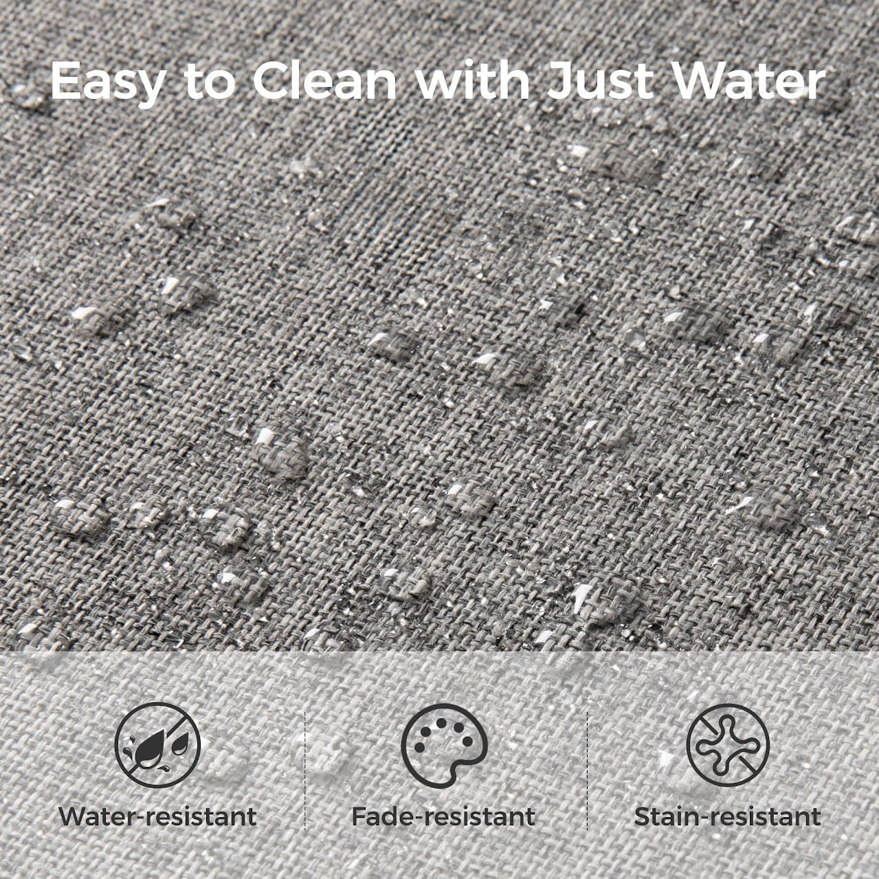 Outdoor Patio Furniture Set, 4 Piece Outdoor Rattan Sofa Set, All Weather Wicker Conversation Set with Coffee Table for Porch Backyard Garden, Grey-4