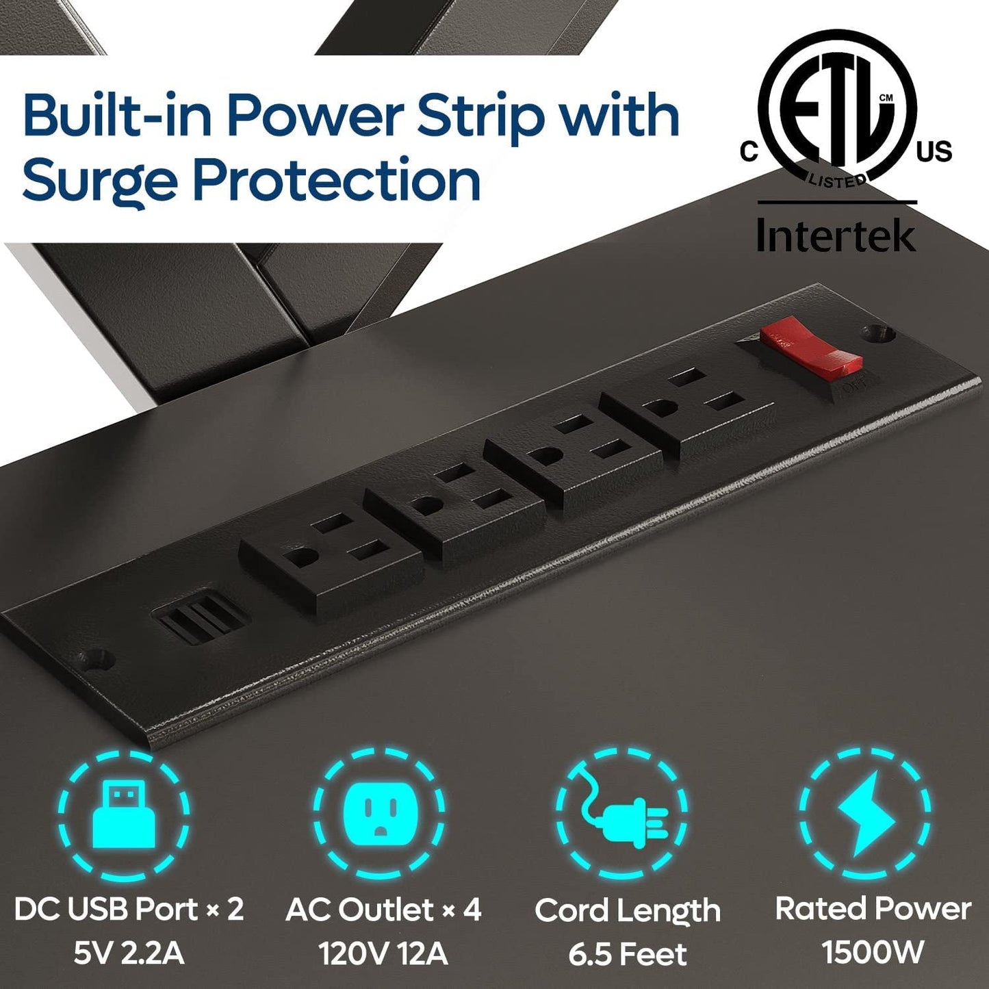 Carbon Fiber Black LED Gaming TV Stand-2